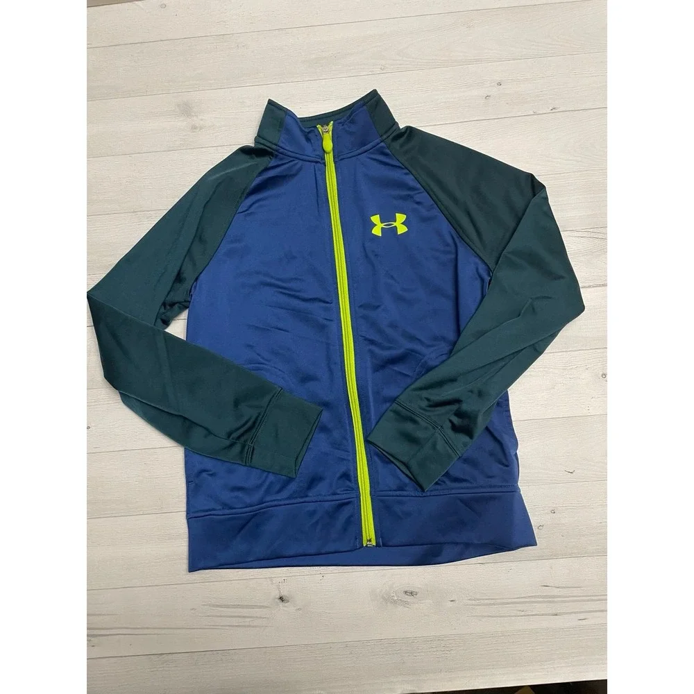 Under armour boys zip up‎ jacket blue youth medium